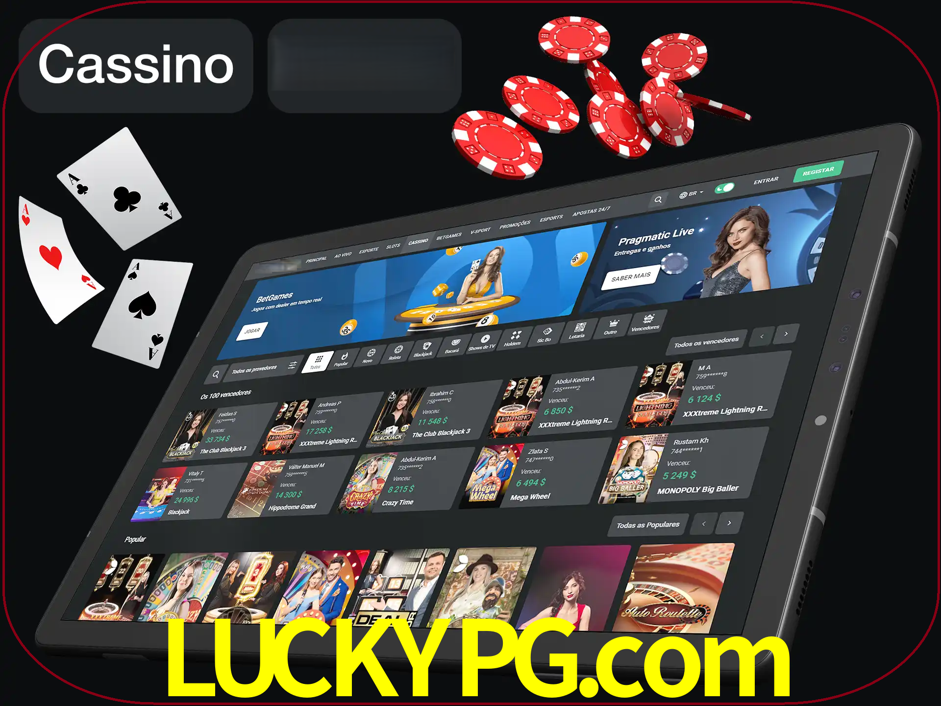 Jogue vários jogos de cassino em nosso cassino.