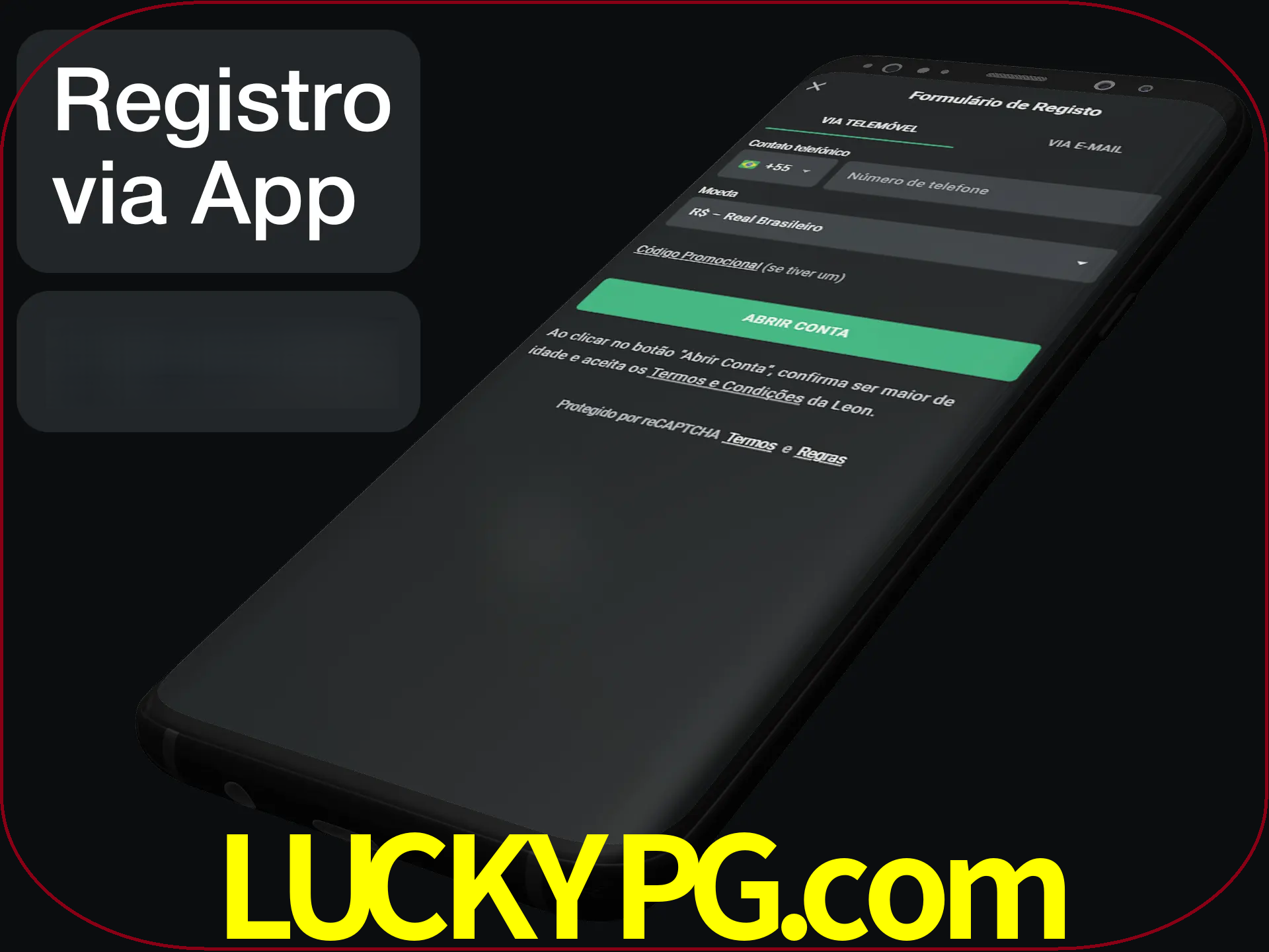 Registre-se quiclly em LeonBet usando o aplicativo.